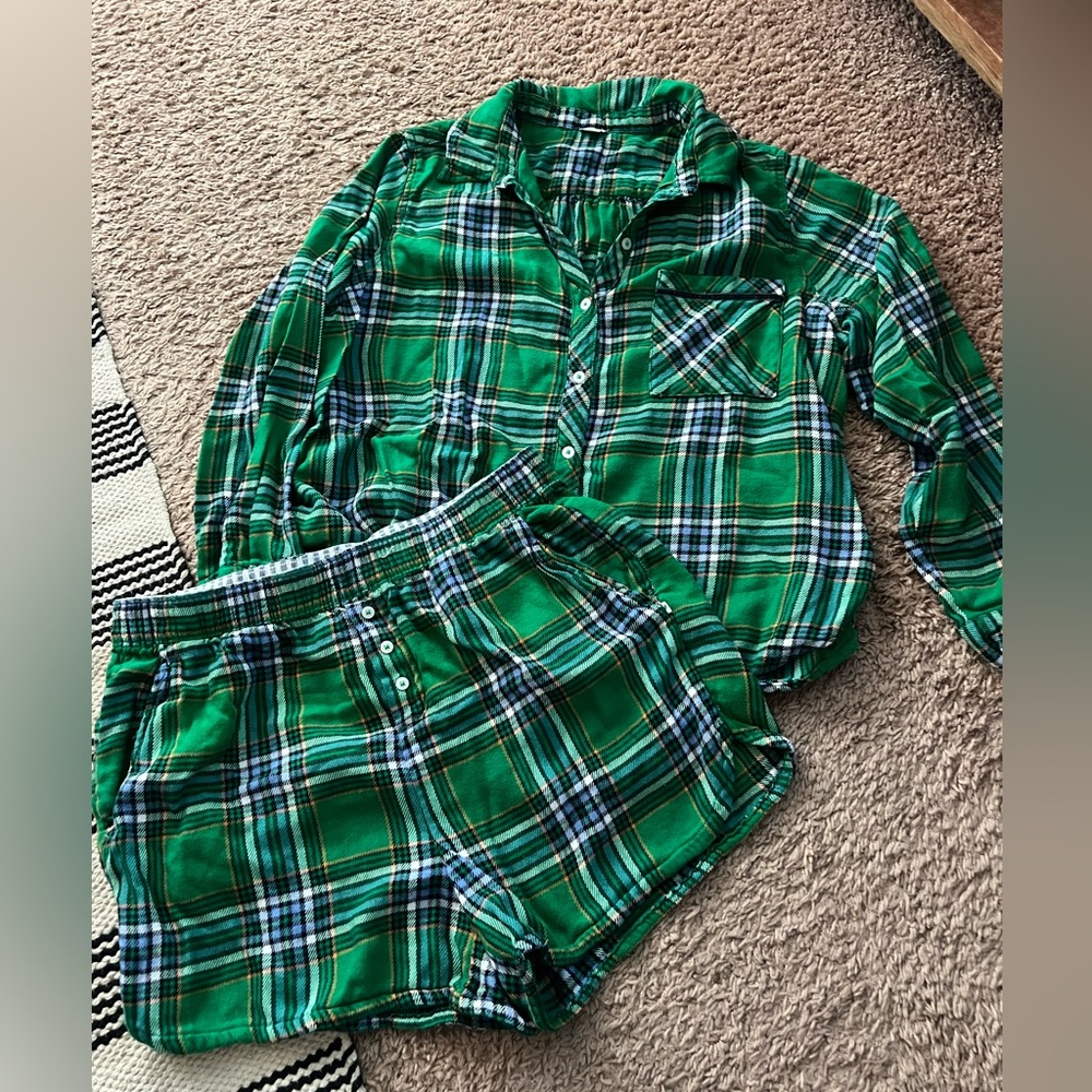 AERIE FLANNEL PJ SET